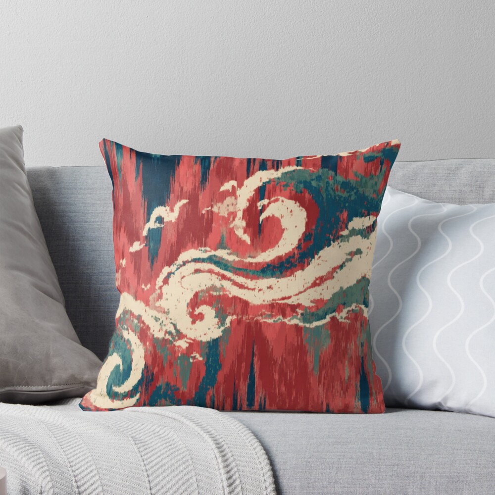Cinnabar and Spice throw pillow