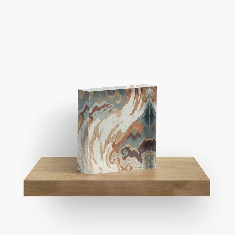 Earth and Gold acrylic block