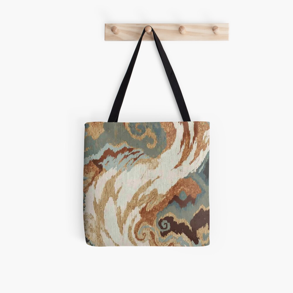Earth and Gold all over print tote bag
