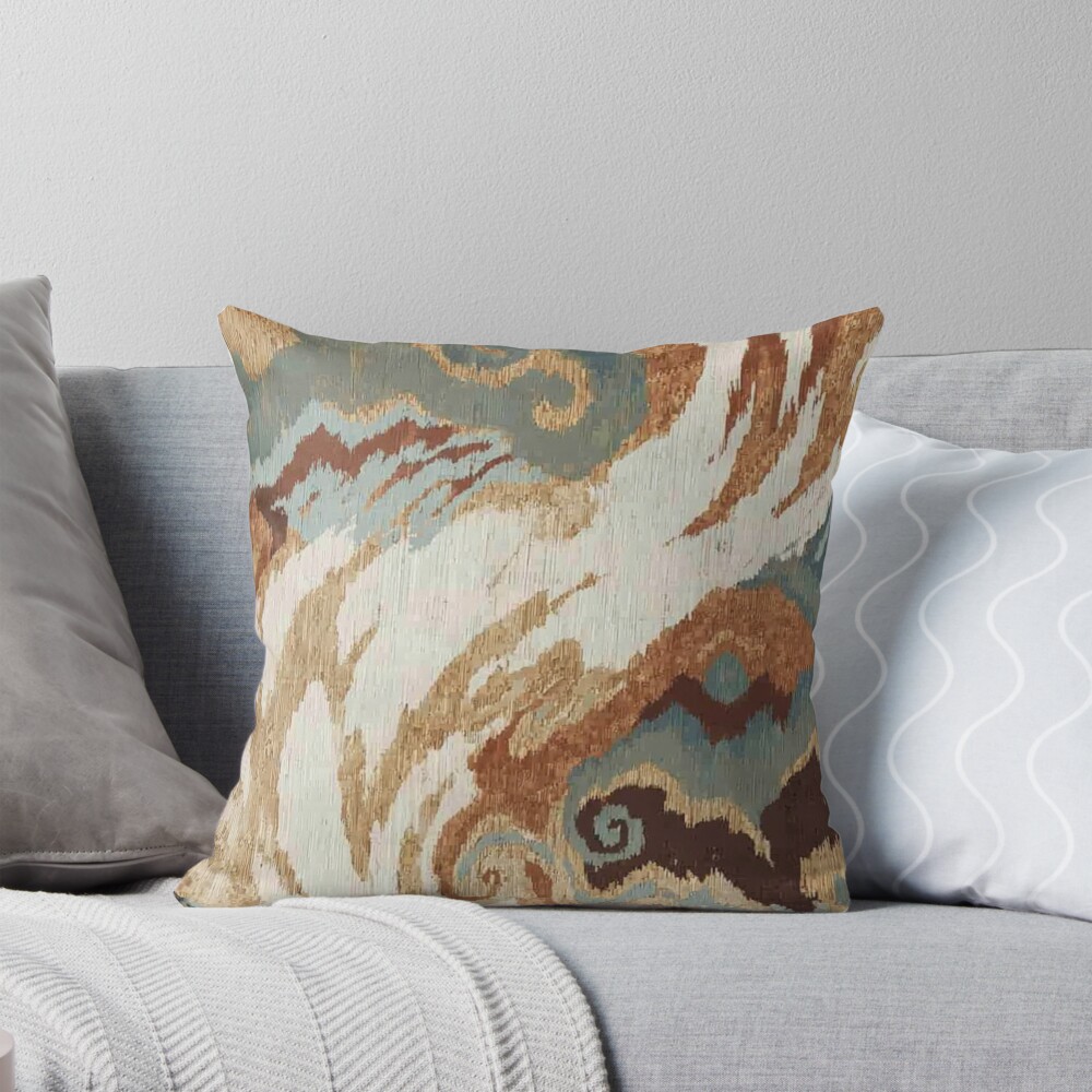 Earth and Gold throw pillow